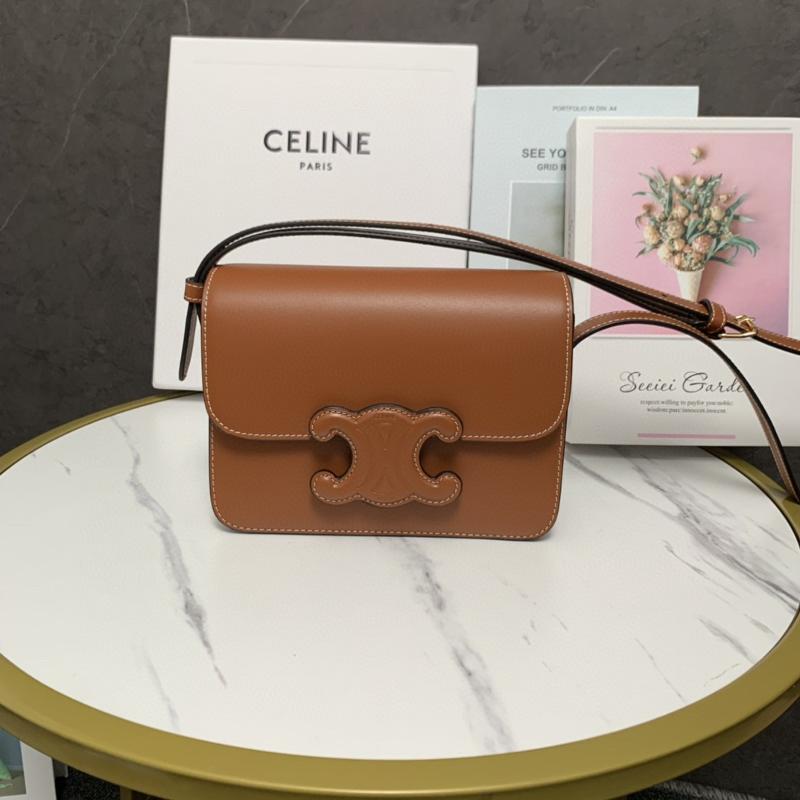 Celine Shoulder Handbag 199233 Brown